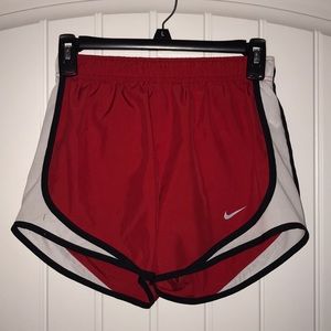 Red Nike shorts